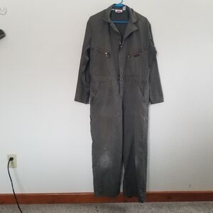 Vintage Dickies Coveralls distressed green grunge FLAWS